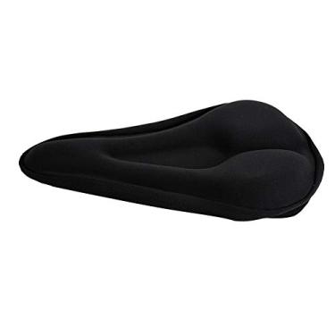 Imagem de Capa de selim de bicicleta em gel, almofada de selim preto não versátil, para bicicletas estacionárias de ciclismo(Ranhura de triângulo retilíneo)