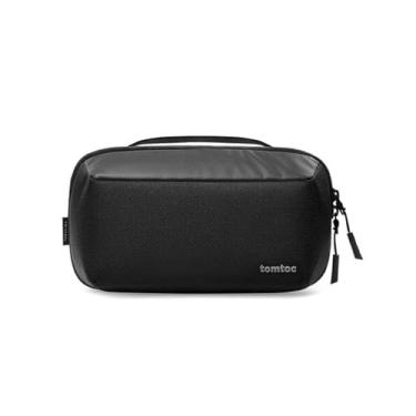 Imagem de tomtoc Electronic Organizer Accessory Tech Pouch for MacBook Charger, Cables, Power Bank, Hard Drive, Cords, Water-resistant Storage Bag with Removable Card Slots for USB Adapter, Memory Card, Black