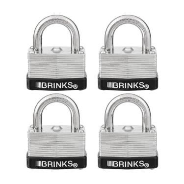 Imagem de BRINKS Cadeado de aço laminado de 40 mm 172-40411 (pacote com 4)