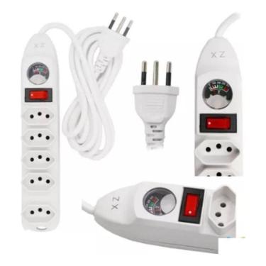 Imagem de Filtro De Linha 5 Tomadas Cabo De 3 Metros Com Chave 7605