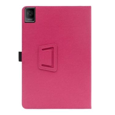 Imagem de Adequada para TCL TAB10 Gen 2 Capa protetora para tablet 10,4 polegadas, antiqueda, duas dobras, capa magnética para tablet Android (rosa choque, para TCL TAB10 Gen2)