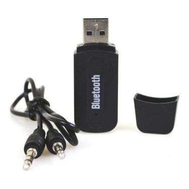 Imagem de Receptor Bluetooth P2 Usb Adaptador Áudio Entrada Aux Carro Cabo P2 - 