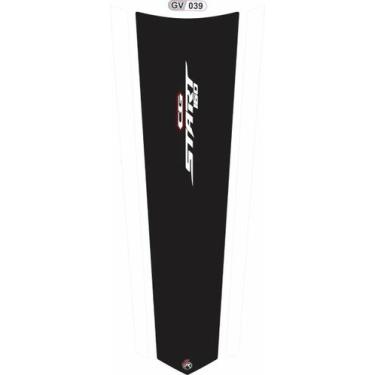 Imagem de Adesivo Faixa (gravata) Titan Cg 160 Resinado - Branco/preto - Resitan