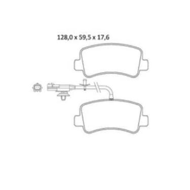 Imagem de Pastilha De Freio Master 2.3 Traseira Com Alarme Sistema Akebono 2342 