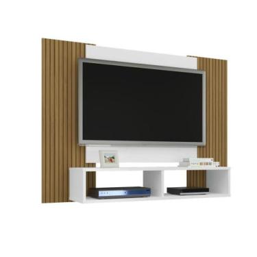 Imagem de Painel Navi Branco Ripado TV 47 2075567 Sala Bechara - Móveis Bechara