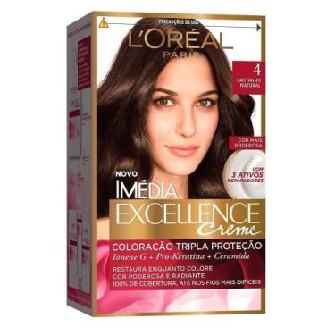 Imagem de Tintura Imédia Excellence 4 Castanho Natural 47g - Loréal Imédia