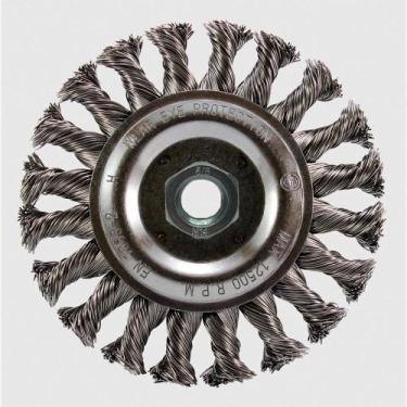 Imagem de Escova Circular Trançada Pequi 115mm x 13mm M14 de Aço Carbono