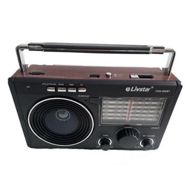 Imagem de Caixa Som Portátil Retrô Rádio vintage Fm Am Sw1-9 110v 220v - Livstar
