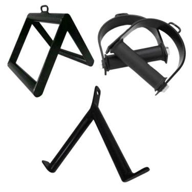 Imagem de Kit Par Puxador Estribo Com Giro + Puxador Triângulo + Puxador V Para 