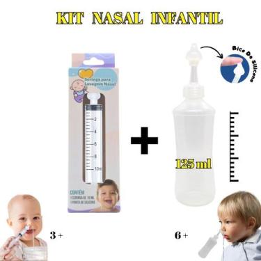 Imagem de Kit Lavagem Nasal Infantil Seringa + Dispositivo 125ml - Ecommerce Far