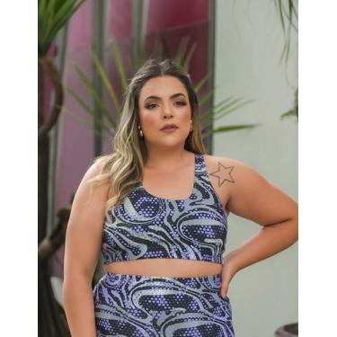 Imagem de Top Fitness com Estampa Plus Size  - Fitmoda, Estampa, 3244, 54