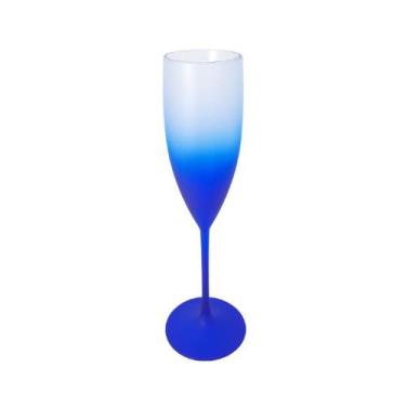 Imagem de Taça De Champanhe Acrílico Degrade 160 ML - M&Ca. Plásticos, Azul Roya