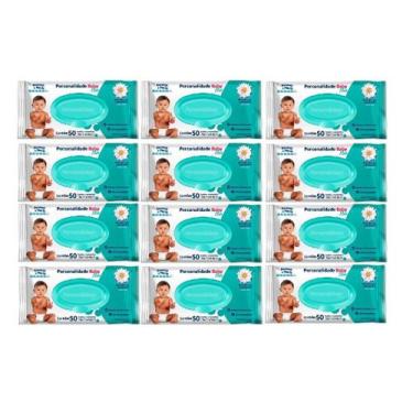 Imagem de Kit 12 Toalha Umed. Personalidade Baby Plus 50Un  Eurofral - Eurofral 