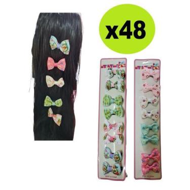 Imagem de Kit 48 Laços pequeno c/ Presilha Estampas sortidas Infantil - Lynx pro