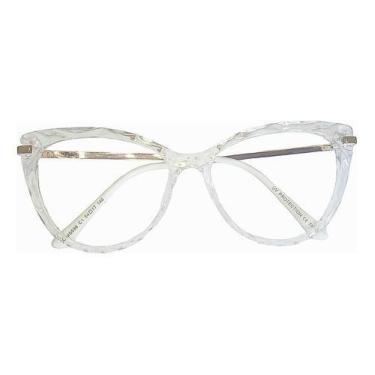 Imagem de Armação de Óculos Sem Grau Feminino Cristal Lapidado 3D - Bravã Generi