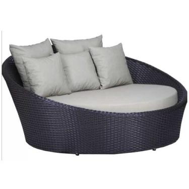 Imagem de Chaise Sofá Livia Varanda Jardim Trama Original, Preto