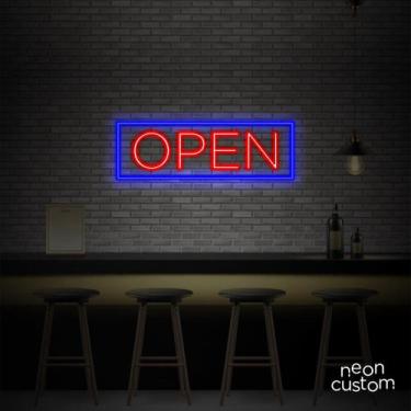 Imagem de painel letreiro led Neon Open decoracao festa bar - Neon Custom, Multi