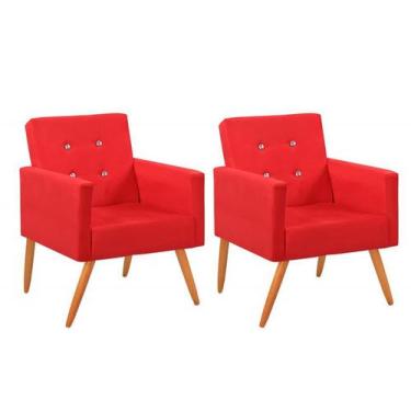 Imagem de Poltrona Story Kit Com Duas Vermelho  - Moveis Águias 