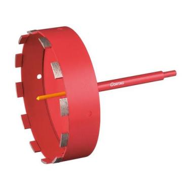 Imagem de Serra Copo Diamantada Haste e Pino Guia p/ Alvenaria 200mm 60181 Corta