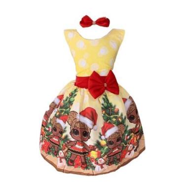 Imagem de Vestido Infantil Temático Lol Natal Papai Noel - PEQUENOS ENCANTOS BAB