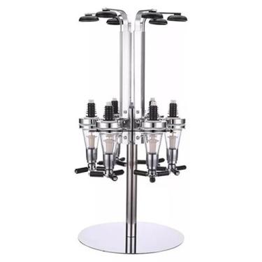 Imagem de Dispenser Dosador Para 6 Garrafas de Bebidas Inox com Suporte de Mesa 