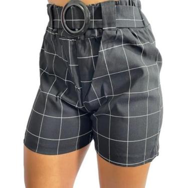 Imagem de Shorts Fibras Naturais E Artificiais Xadrez R09 - Fanáticos Por Cintas