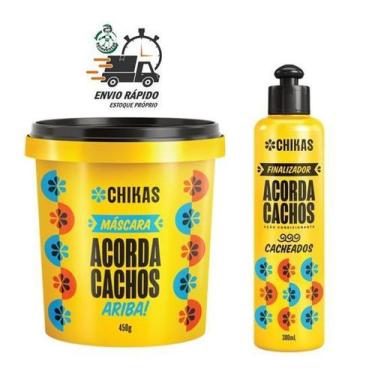 Imagem de Máscara 450g  Acorda Cachos + Finalizador Cachos 300g Chikas - Bio Ext