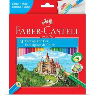 Imagem de Lápis de Cor Sextavado EcoLápis 24 Cores Faber-Castell CX 1 UN - Faber