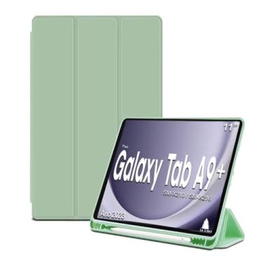 Imagem de Capa Smart Case C/Compartimento Para Pen Para Tablet Samsung Galaxy Tab A9+ Plus 11" Sm-X210 / Sm-X216 Ano 2023 Premium - Alamo (VERDE CLARO)