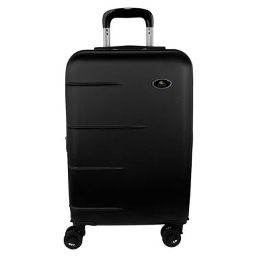 Imagem de Mala de viagem de bordo fibra Rígida ABS com cadeado embarcado e Rodas 360º Expansível (Preto)