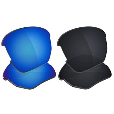 Imagem de Galvanic Lentes de reposição para óculos de sol Oakley Flak Beta OO9363 | Flak Beta Asian Fit OO9372 – Ice + Preto polarizado – Combo Pack