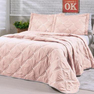 Imagem de Cobre Leito Queen Unique 200 Fios Bordado 3 Peças - Rose - To Decorand