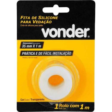 Imagem de Fita Adesiva de Silicone p/ Vedação de Portas e Janelas 35 mm x 1m VON