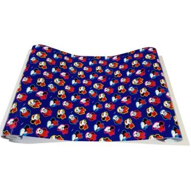 Imagem de Papel De Parede Adesivo Autocolante Infantil Minnie Azul 45 Cm X 10 Mt