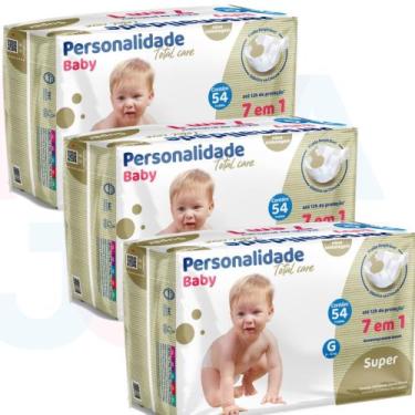 Imagem de Fralda Personalidade Baby Total Care 7 Em 1 Tam G - 162un