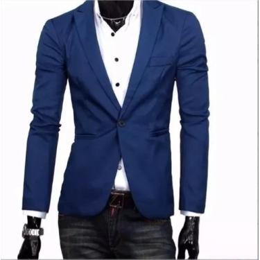 Imagem de Blazer Masculino Slim Fit Social e Esportivo - YourBrand, Azul escuro,
