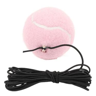 Imagem de Bola de treinamento de tênis com bolas de treinador de tênis de cordas Ferramenta esportiva de treinamento auto -prática para atividades ao ar livre em parques quadras de tênis e (Rosa)