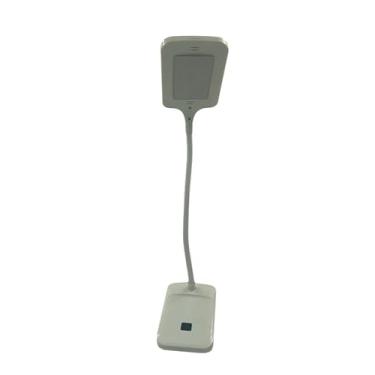 Imagem de Luminaria Articulada Abajur de Mesa Garra Clip Led Recarregavel USB (BRANCO)