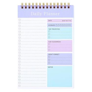 Imagem de MSTONAL Agenda diária sem data 2025, caderno com 52 folhas para fazer na lista, bloco de notas diário de 13 x 19,8 cm para material escolar/escritório