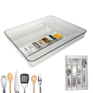 Imagem de Porta Talher Organizador Com 5 Divisórias pra Gaveta Cozinha - Your Ho