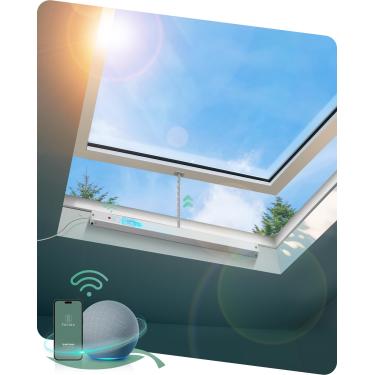 Imagem de Yoolax Abridor De Janela Motorizado Inteligente, Fechador Automático Wi-Fi, Aplicativo Corrente Claraboia Elétrica E Controle Voz Com Distância Deslocamento Ajustável