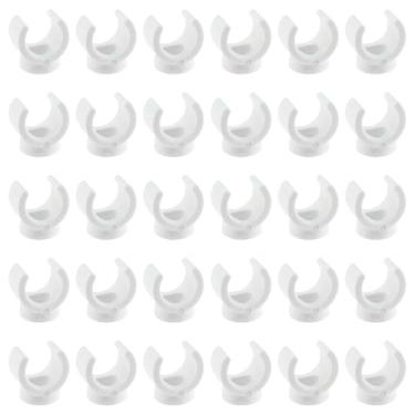 Imagem de Heyous 30 peças 1/2 polegada clipe de tubo de PVC branco plástico U ferramenta suporte de tubulação de água adequado para tubulação de cateter de canalização PEX