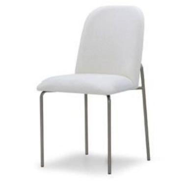 Imagem de Cadeira Elos Mh-3291 Herval Estofada Linho Bege C2809 Base Aço Laca Fosca Bronze