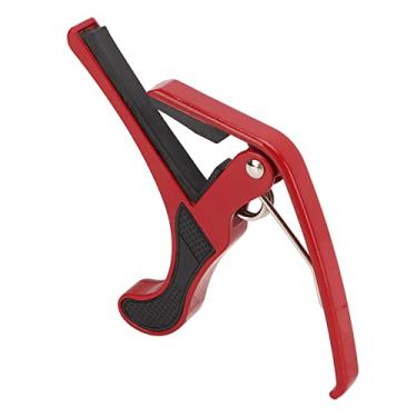 Imagem de Drfeify Guitar Capo Alloy Lançamento Rápido para o Bandolim de Banjo de Guitarra Elétrica Com Picaretas de Guitarra 2pcs, Presente Perfeito para Guitarristas e Iniciantes (Vermelho)