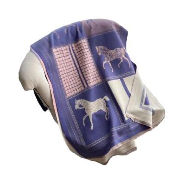 Imagem de Senhoras Grosso Quente Dupla Face Borla Pashmina Xale Outono Inverno C