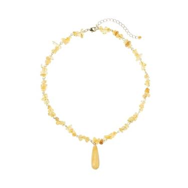 Imagem de Xalroco Gargantilha de pedra preciosa e pingente boho hippie para mulheres, colares de surfista com contas de pedra natural, banhado a ouro 14K, joia artesanal de verão e praia, Medium, Pedra natural