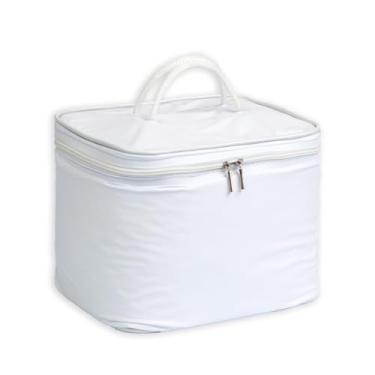 Imagem de Bolsa Térmica Frasqueira Impermeável, 2,78L a 15L, Alças Resistentes, Térmica Quente/Fria, Lisas e Estampadas (Branca, 15 Litros)