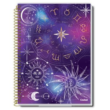 Imagem de Caderno Espiral Universitário 16 Matérias 256 Folhas Stamp Credeal Estampa 2