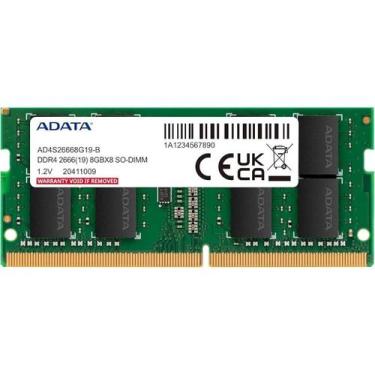 Imagem de Memoria Ram Notebook 8GB DDR4 2666Mhz Adata AD4S26668G19-SGN