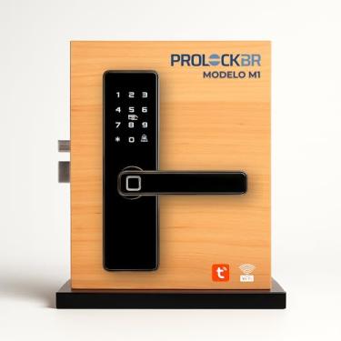 Imagem de Fechadura Digital Eletrônica de Embutir ProlockBR® M1 para Porta de Madeira/Metal – Wi-Fi 2.4 GHz, Biometria, Senha, Cartão RFID, App TUYA Smart & Trava Automática (Áreas Protegidas)